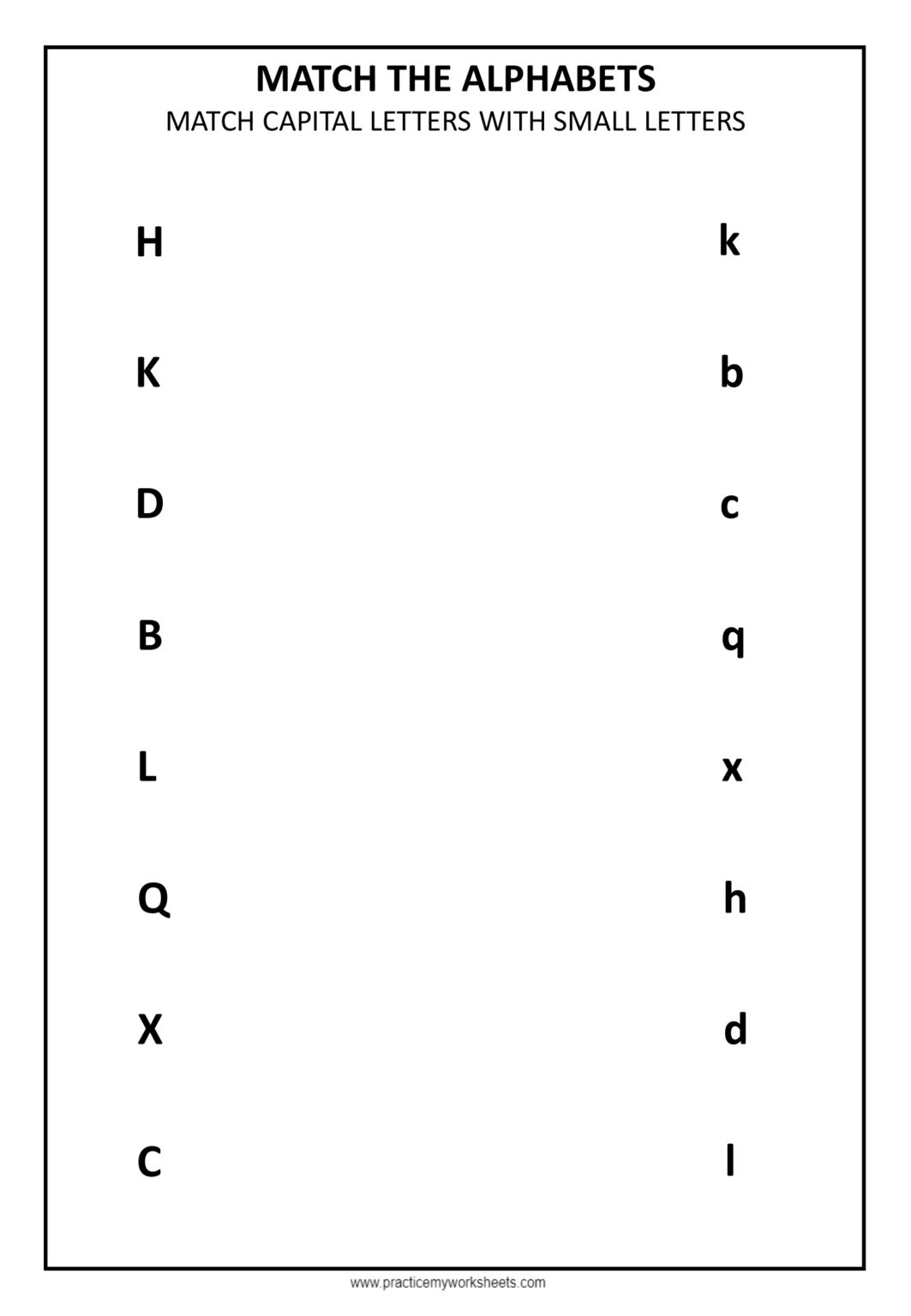 English Alphabet Practice | Free Worksheets - Practice My Worksheets