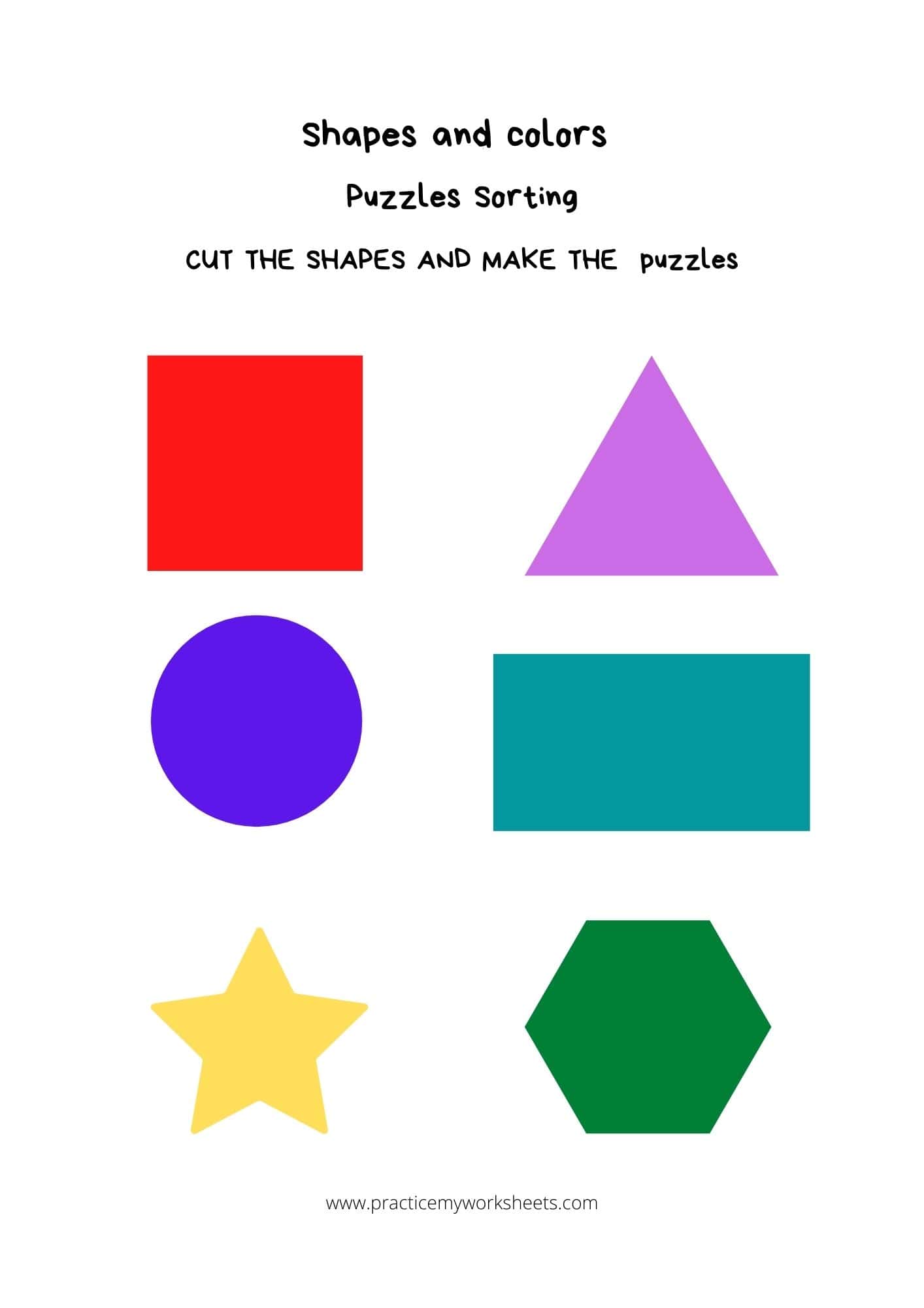 10 Fun DIY Activity for Shapes and Colors - Free worksheets