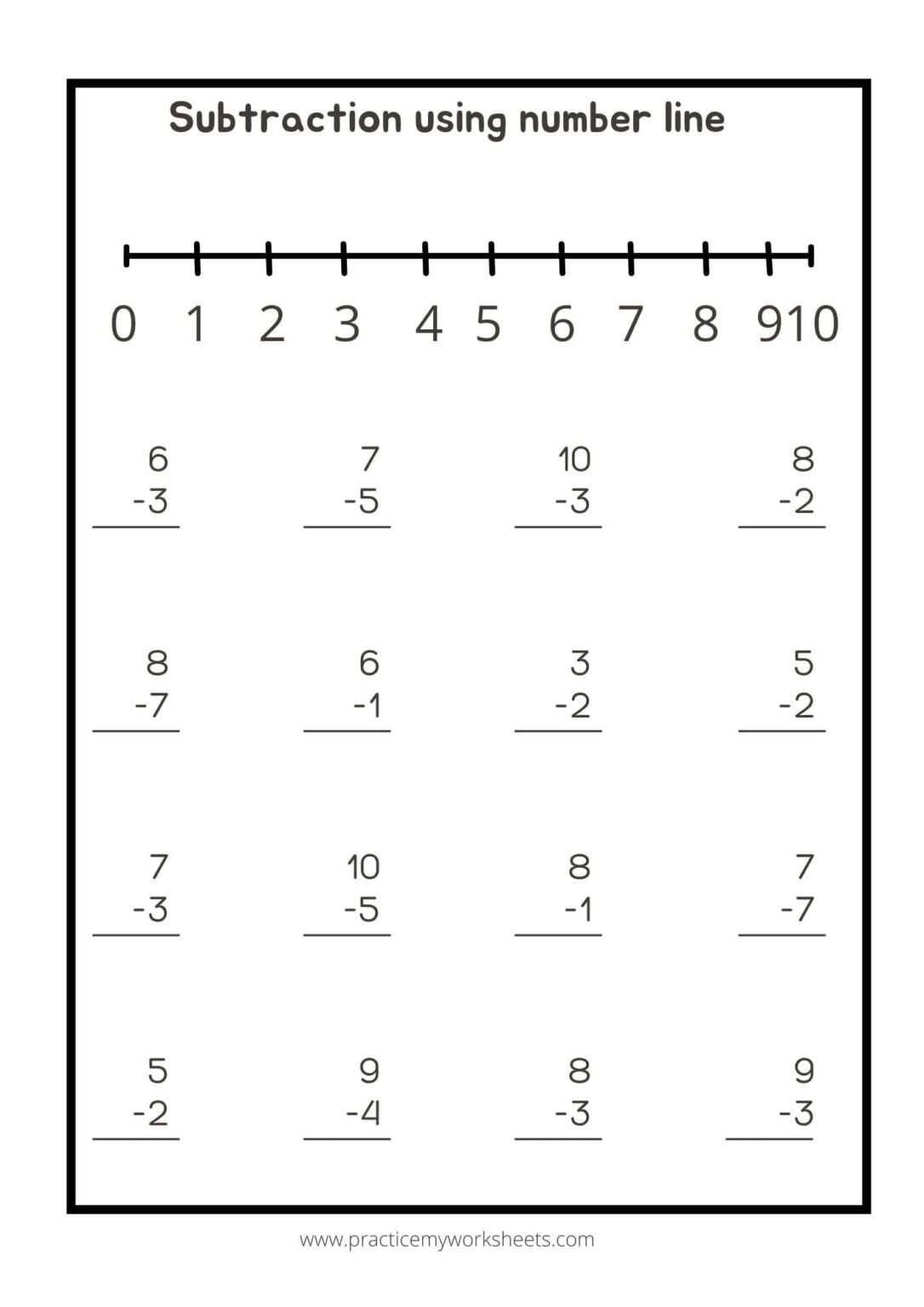 subtraction-for-class1-free-worksheets