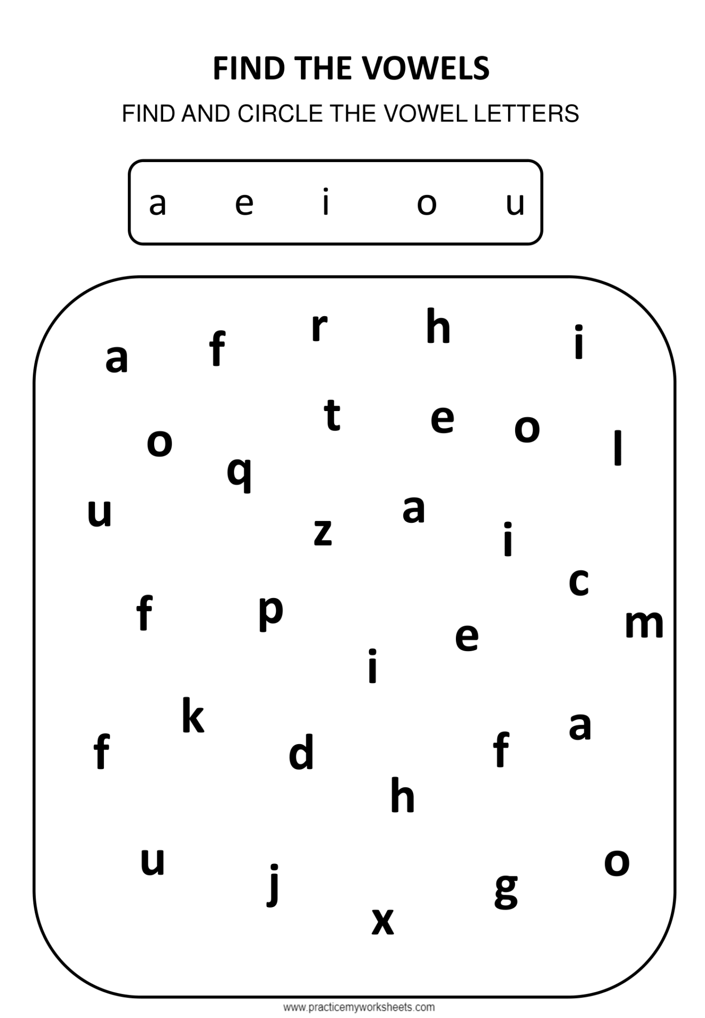 Vowels and Consonants For Kindergarten | Free Worksheets