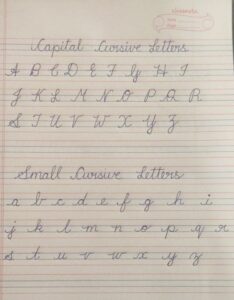 cursive writing