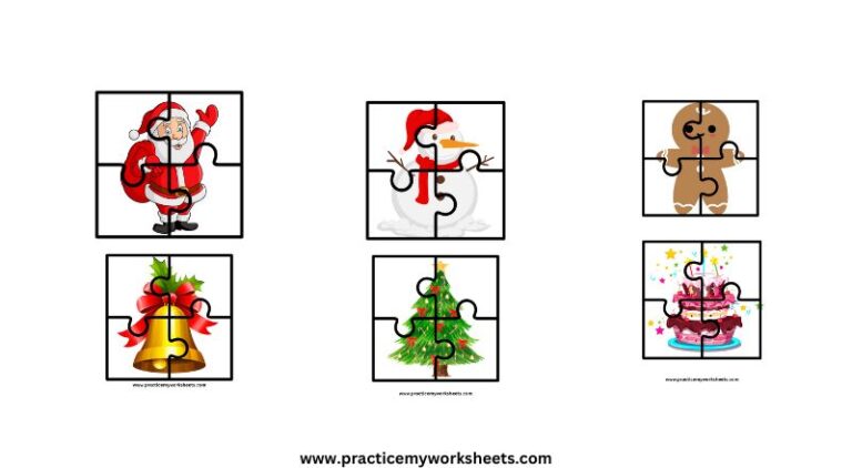 Puzzles For kids | Free Christmas Theme Printable