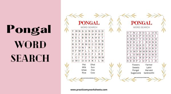 Pongal Word search