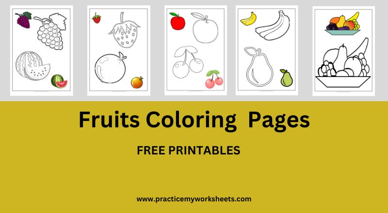 Fruits Coloring Pages | Free Printable