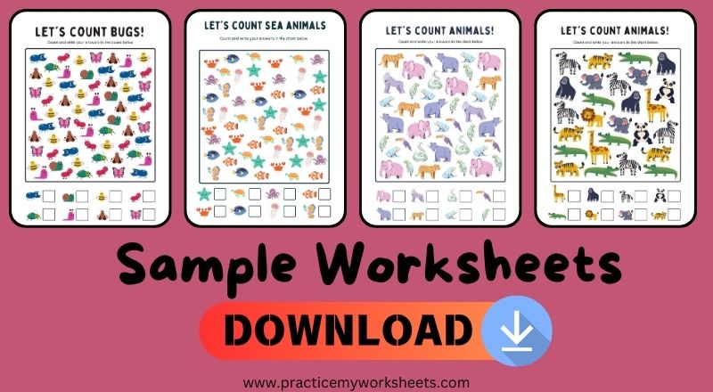 count and write worksheets