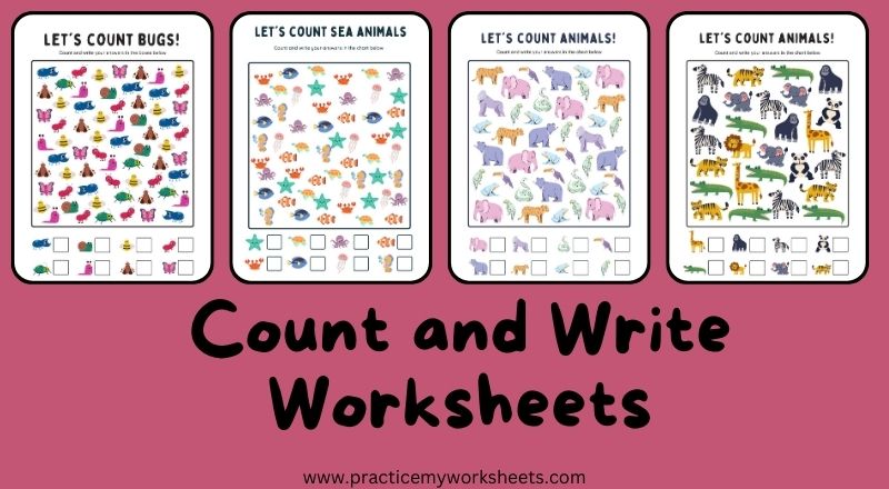 count and write worksheets